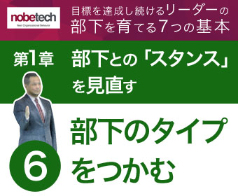 第1章 部下との「スタンス」を見直す【6】部下のタイプを大雑把につかむ